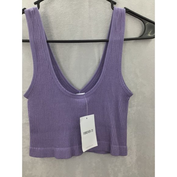 FOREVER 21 SEAMLESS V-NECK BRALETTE SMALL VIOLET NWT - Picture 5 of 7